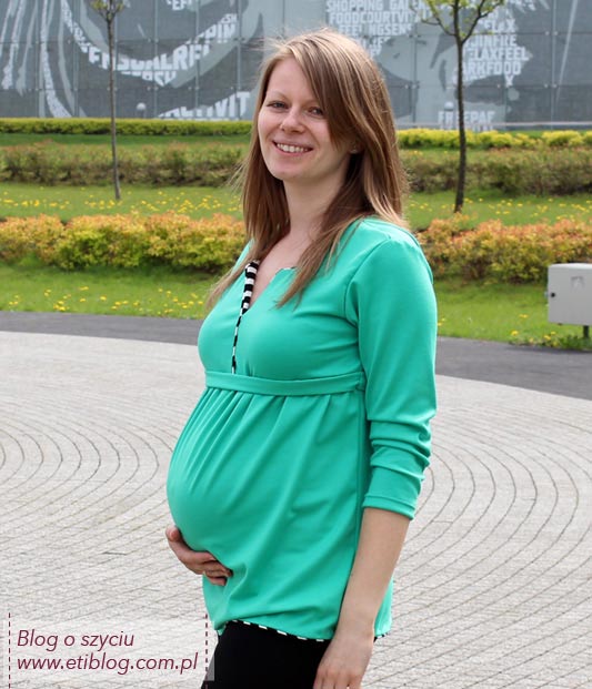 Bluzka ciążowa z marszczeniem i wypustką (szycie krok po kroku) + opis jak przygotować wykrój